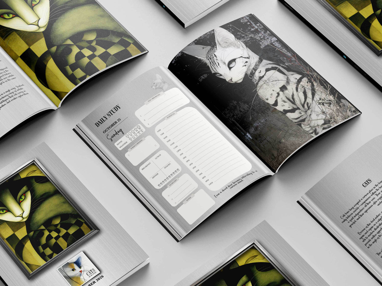 Monthly Journal/Calendar-Cats, the Art of Cats