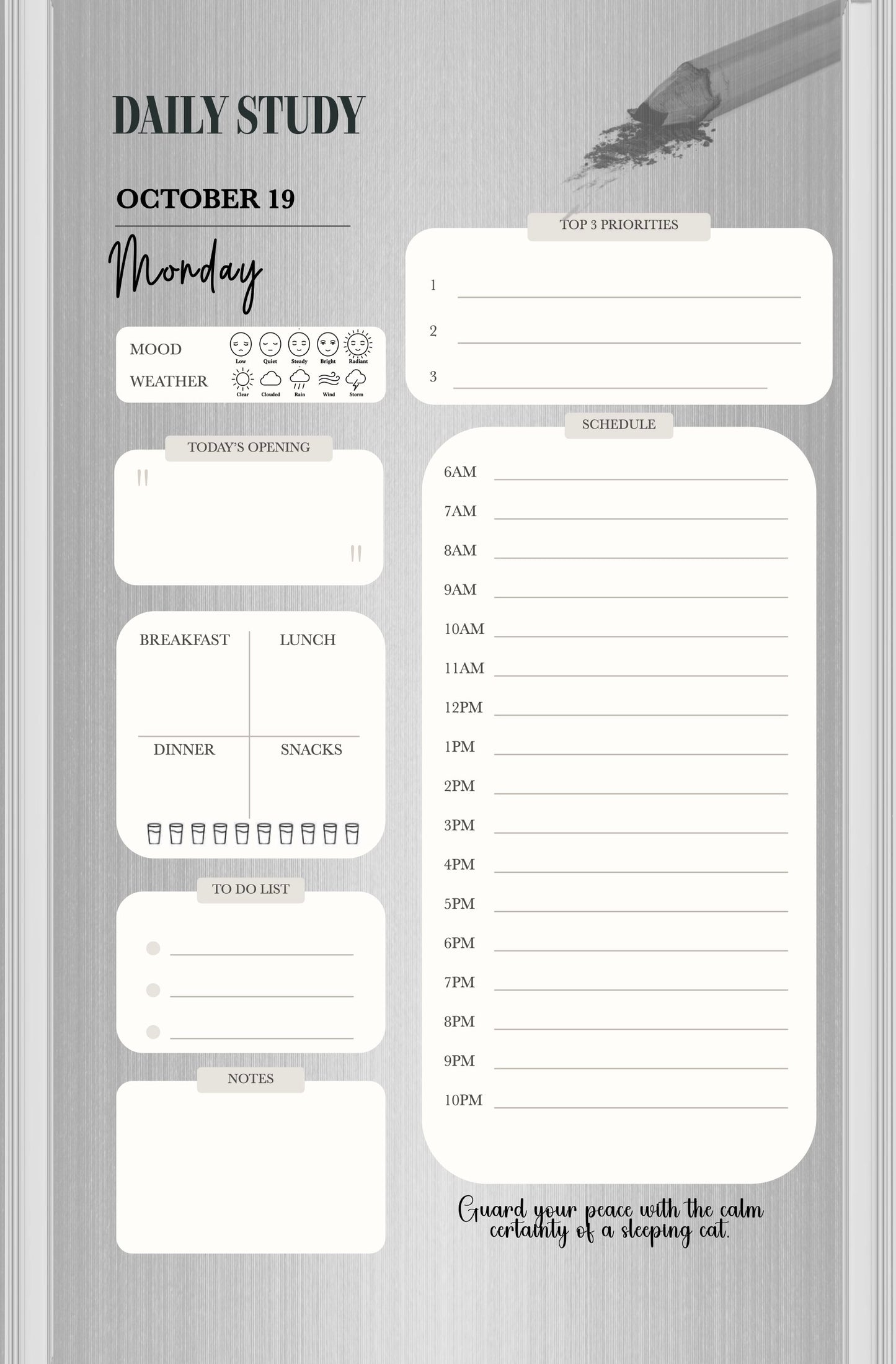 Monthly Journal/Calendar-Cats, the Art of Cats