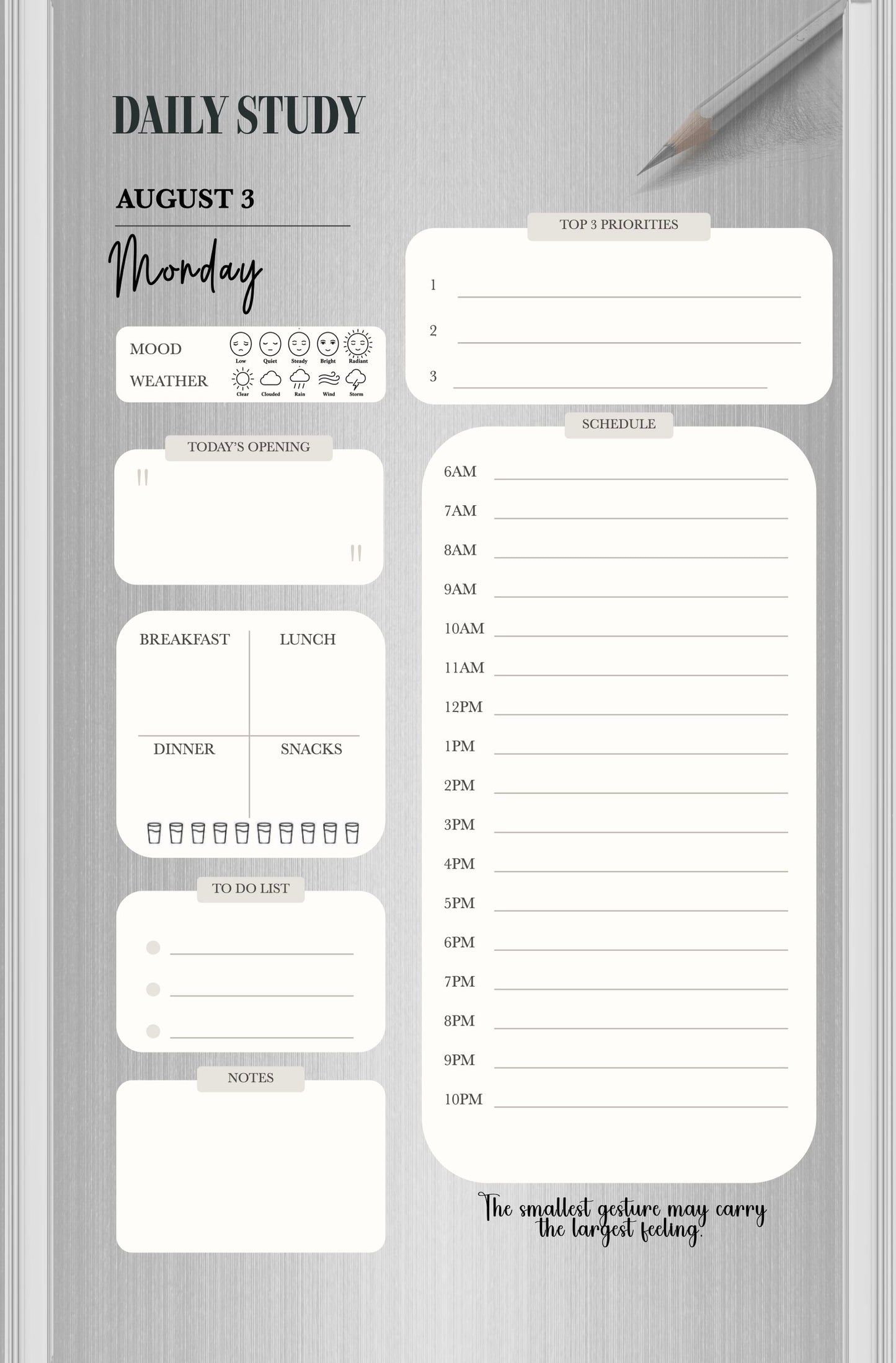 Monthly Journal/Calendar-Hands, the Art of Hands
