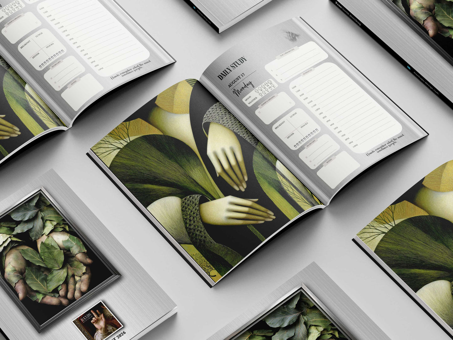 Monthly Journal/Calendar-Hands, the Art of Hands